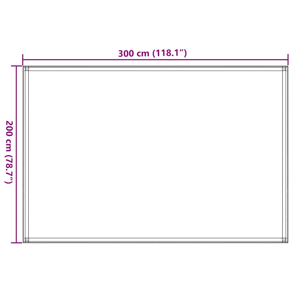 Tappeto da Tenda 200x300 cm Nero