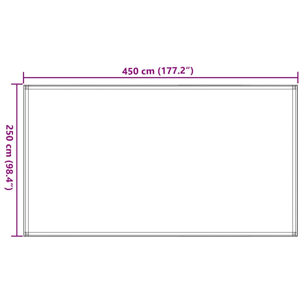 Tappeto da Tenda 250x450 cm Nero
