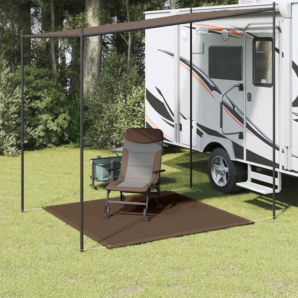 Tappeto da Tenda 250x250 cm Marrone