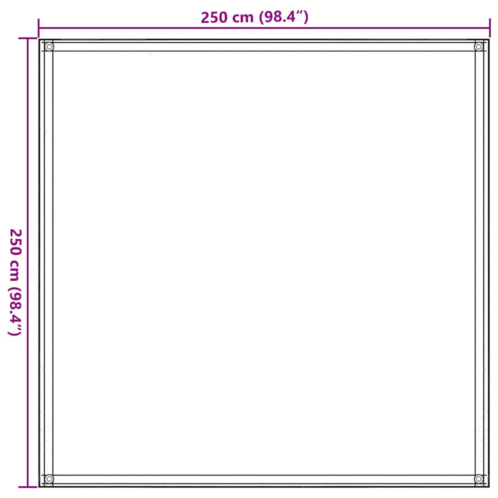 Tappeto da Tenda 250x250 cm Marrone