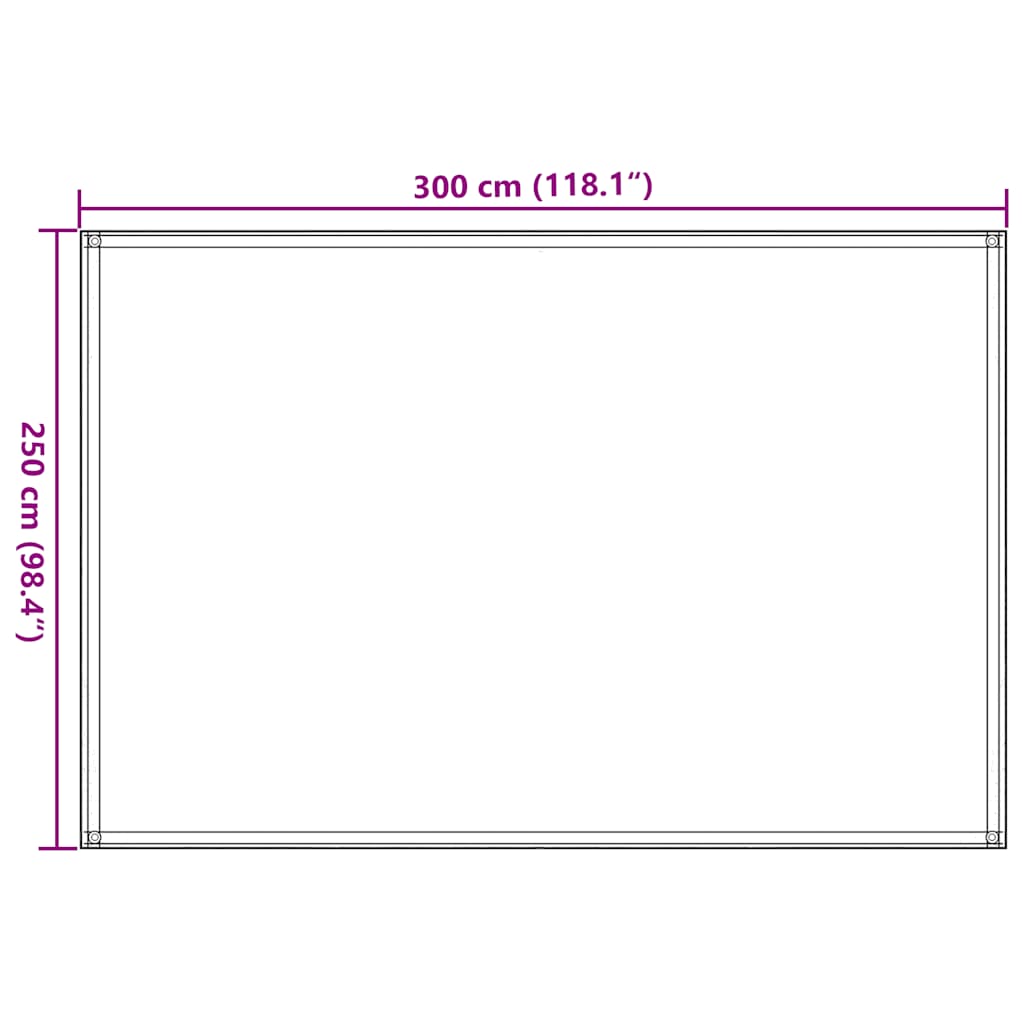 Tappeto da Tenda 250x300 cm Marrone