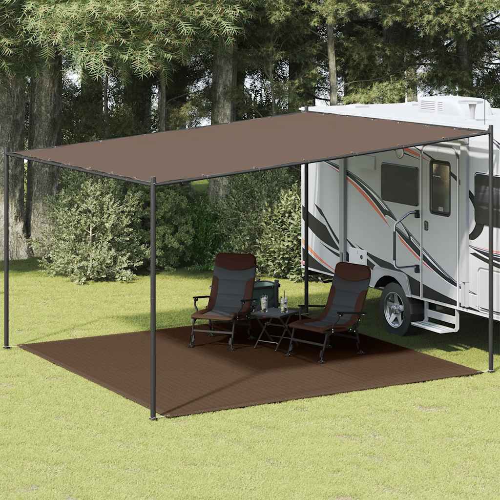 Tappeto da Tenda 400x400 cm Marrone