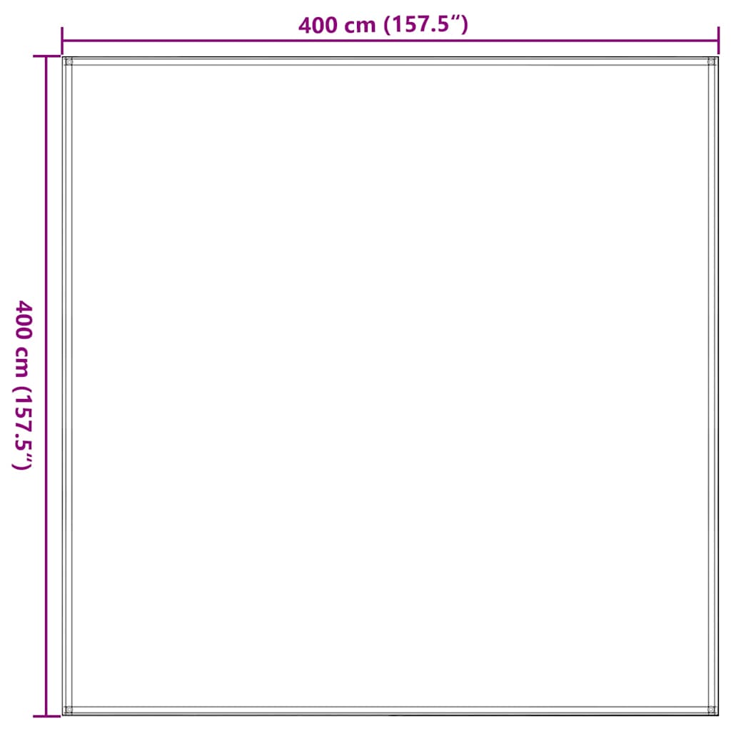 Tappeto da Tenda 400x400 cm Marrone