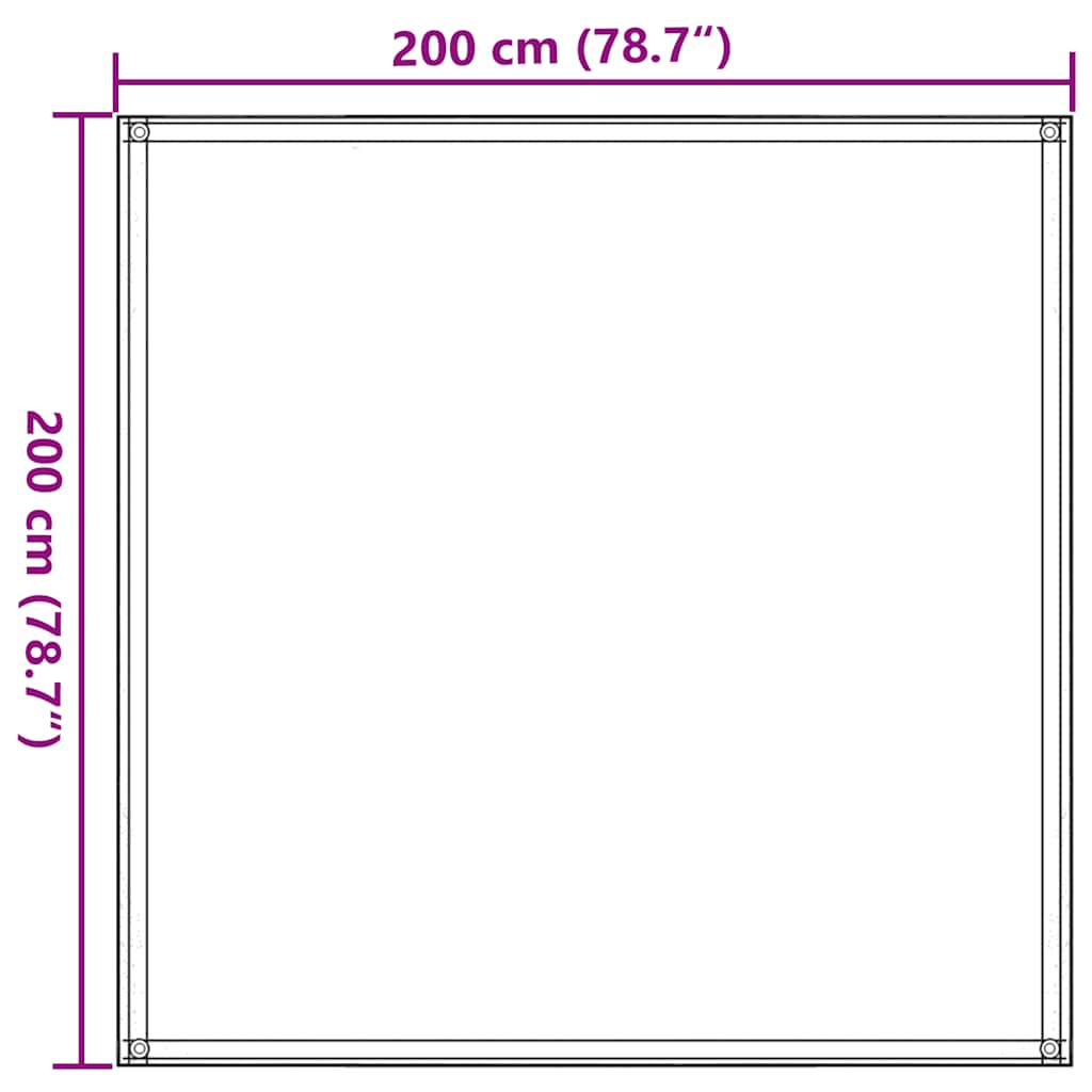 Tappeto da Tenda 200x200 cm Antracite e Bianco