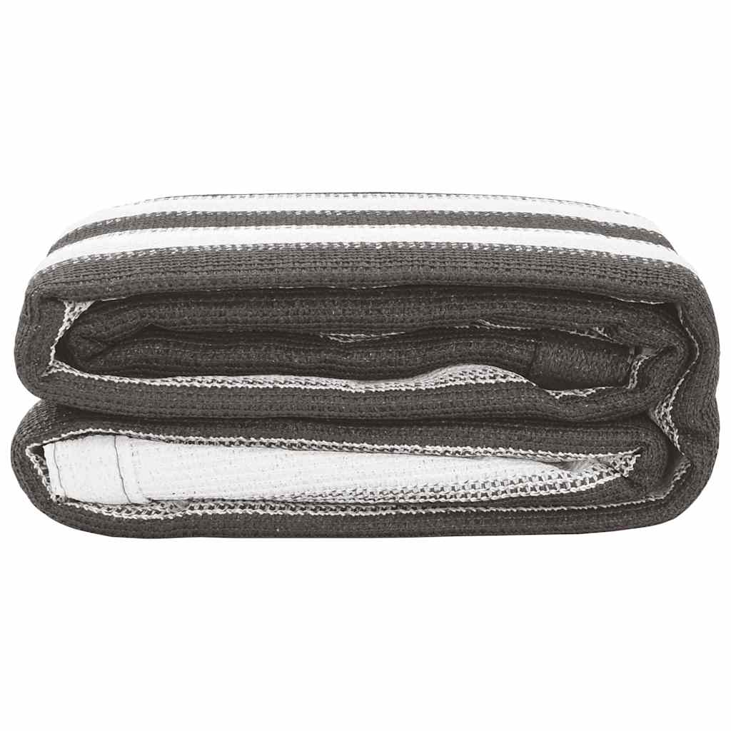 Tappeto da Tenda 200x400 cm Antracite e Bianco