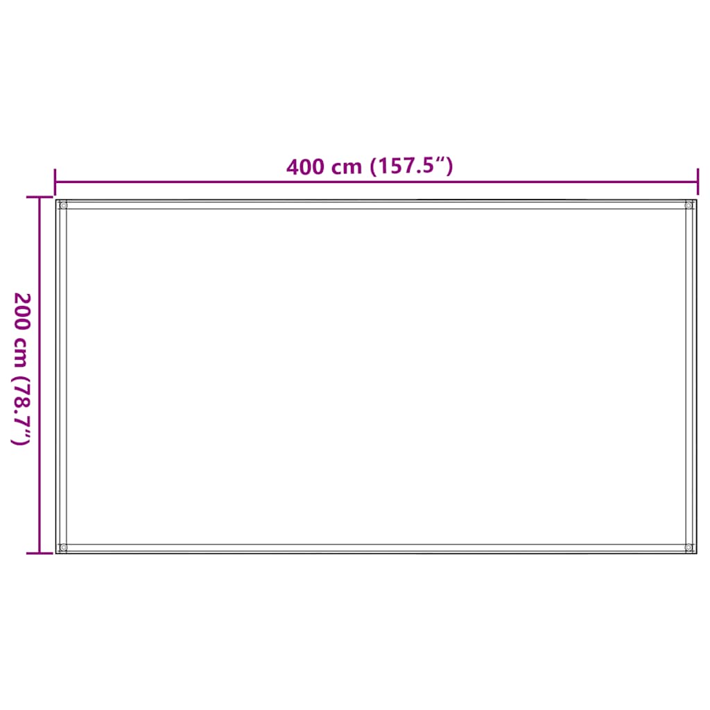 Tappeto da Tenda 200x400 cm Antracite e Bianco