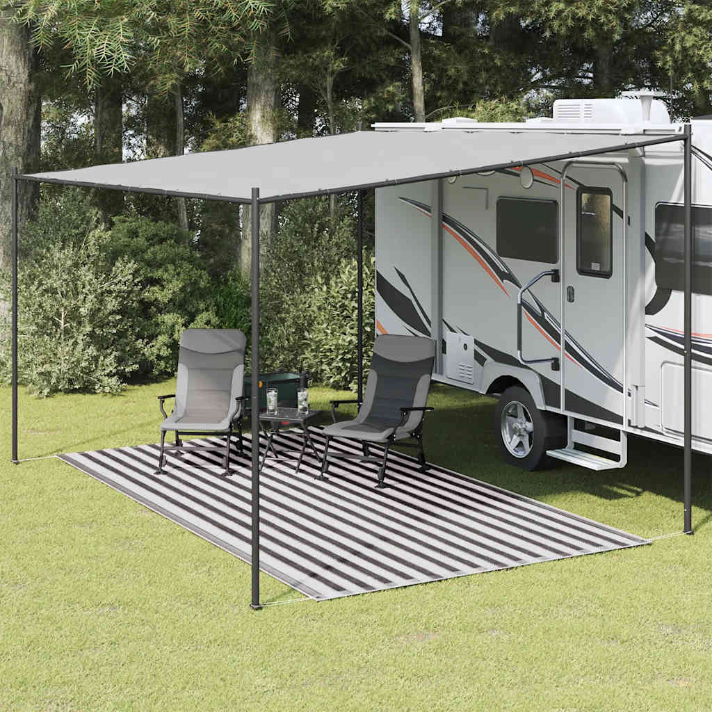 Tappeto da Tenda 250x400 cm Antracite e Bianco