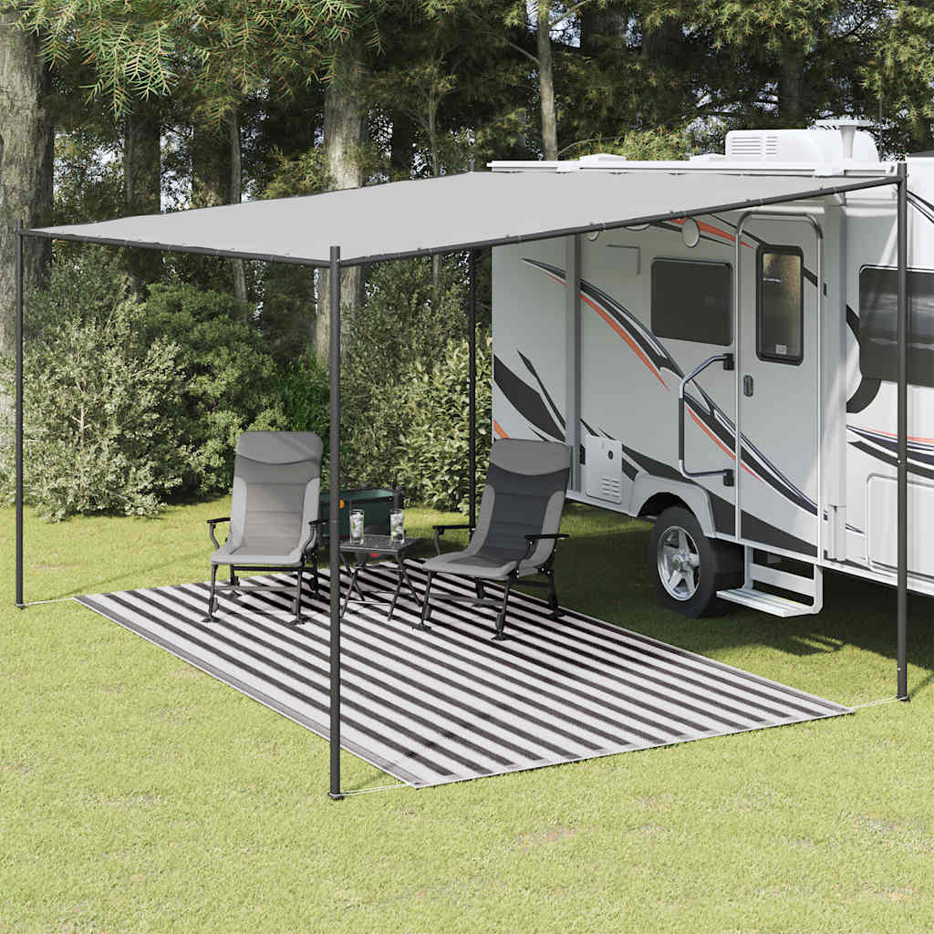 Tappeto da Tenda 250x450 cm Antracite e Bianco