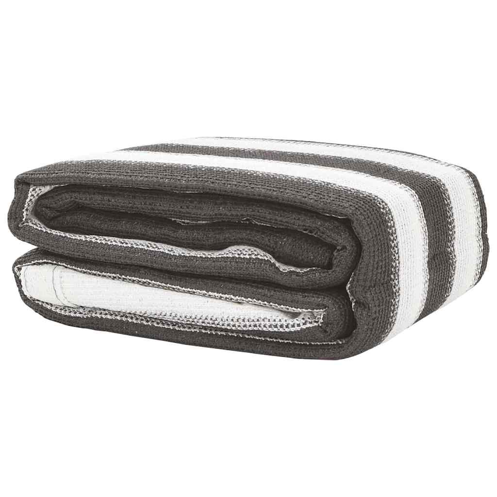 Tappeto da Tenda 250x450 cm Antracite e Bianco