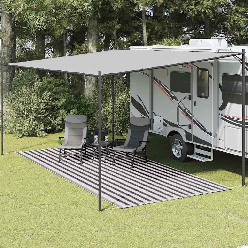 Tappeto da Tenda 250x600 cm Antracite e Bianco