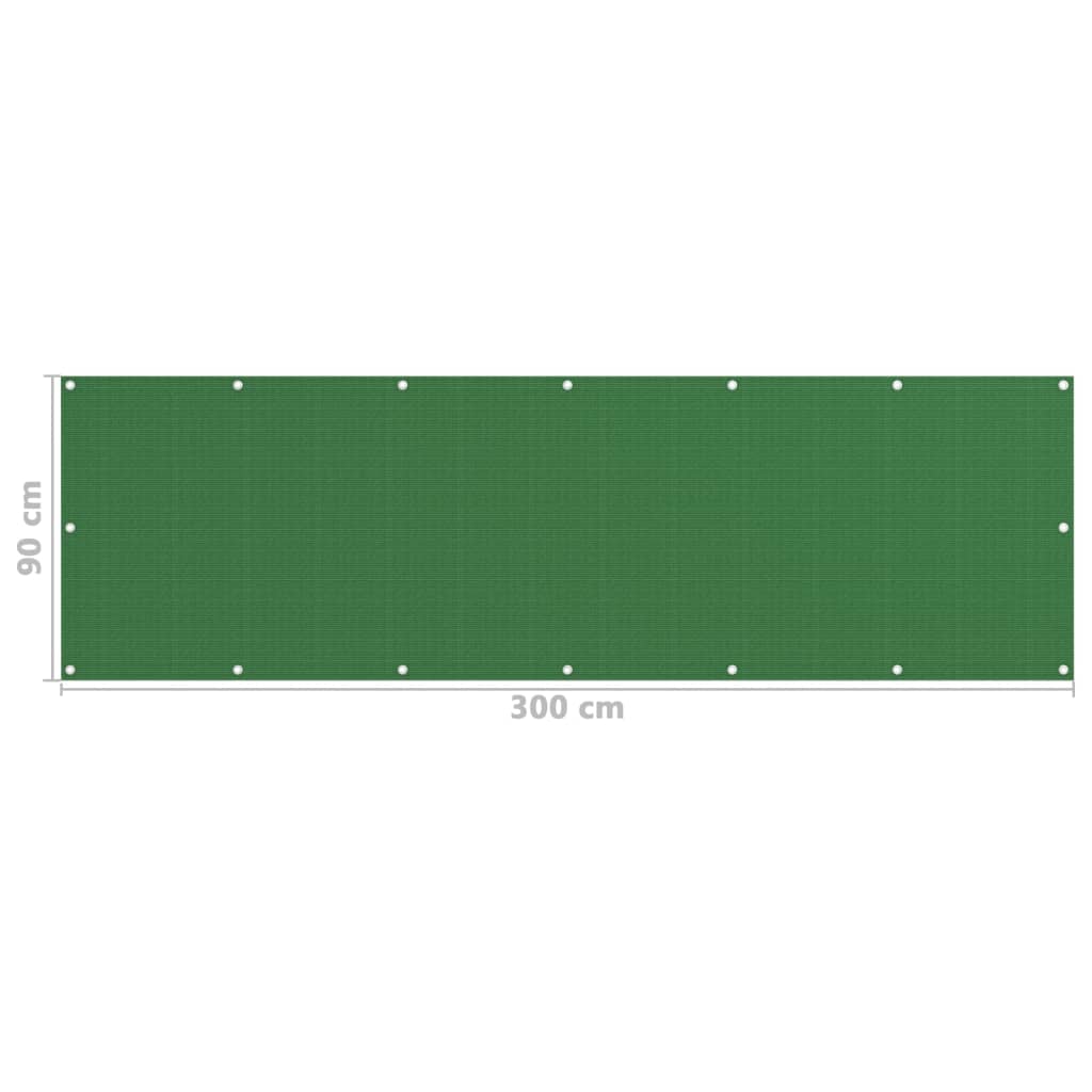 Paravento da Balcone Verde Chiaro 90x300 cm in HDPE