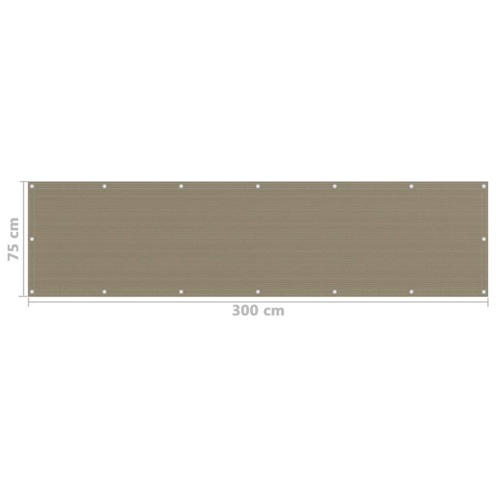 Paravento da Balcone Grigio Talpa 75x300 cm in HDPE