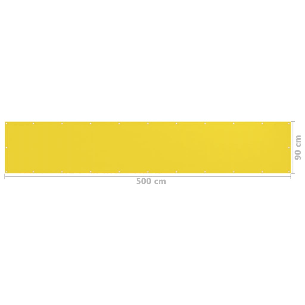 Schermo Frangivista per Balcone Giallo 90x500 cm in HDPE