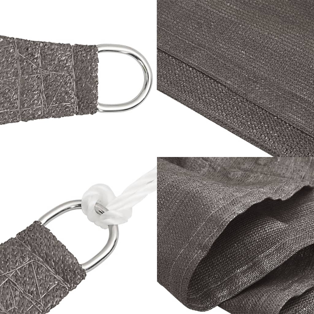 Vela Parasole 160 g/m² Antracite 3x5 m in HDPE
