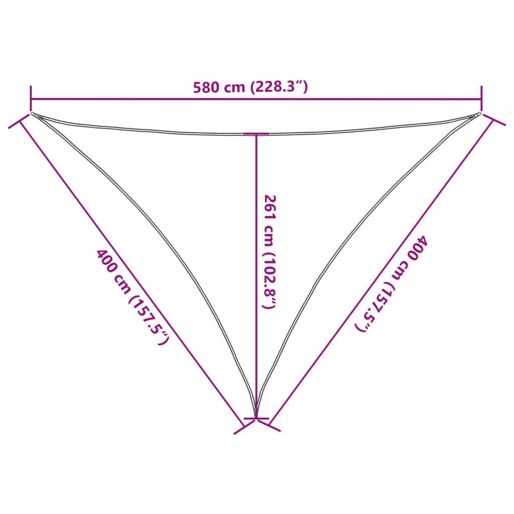 Vela Parasole 160 g/m² Antracite 4x4x5,8 m in HDPE