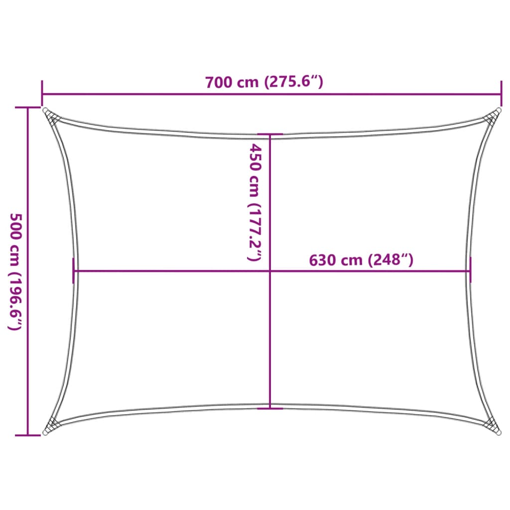 Vela Parasole 160 g/m² Beige 5x7 m in HDPE