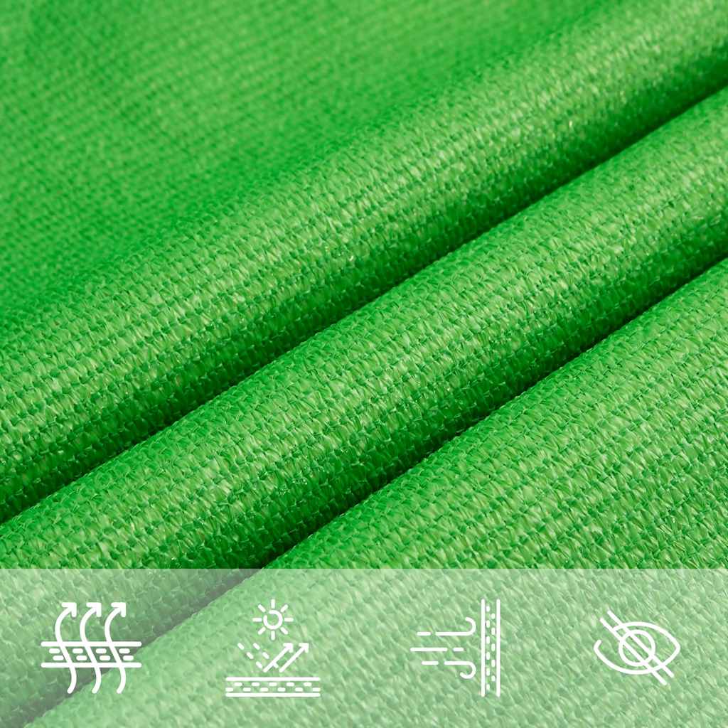Vela Parasole 160 g/m² Verde Chiaro 2,5x2,5 m in HDPE