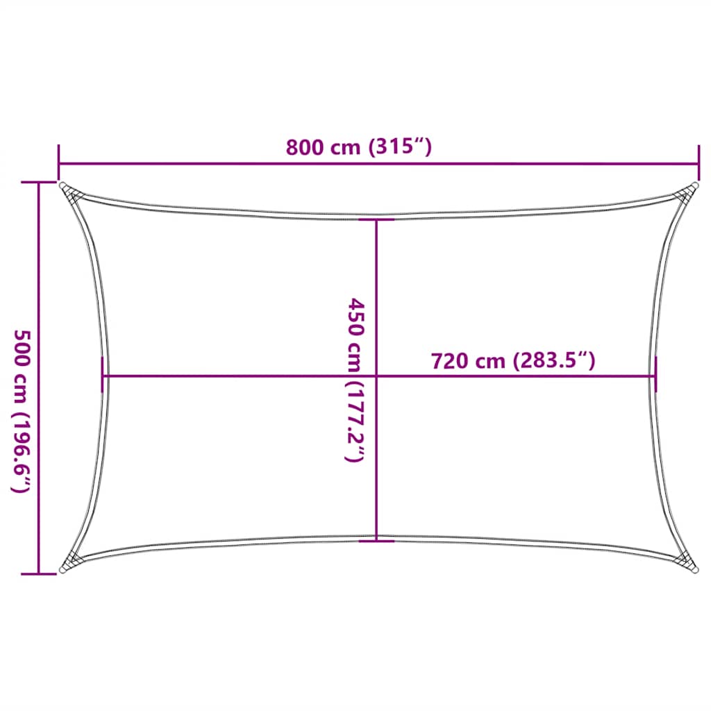 Vela Parasole 160 g/m² Verde Chiaro 5x8 m in HDPE