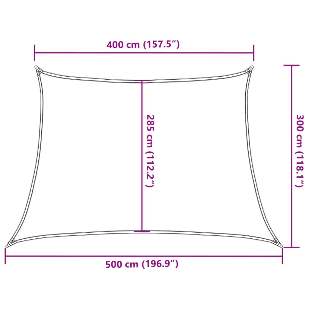 Vela Parasole 160 g/m² Verde Chiaro 4/5x3 m in HDPE