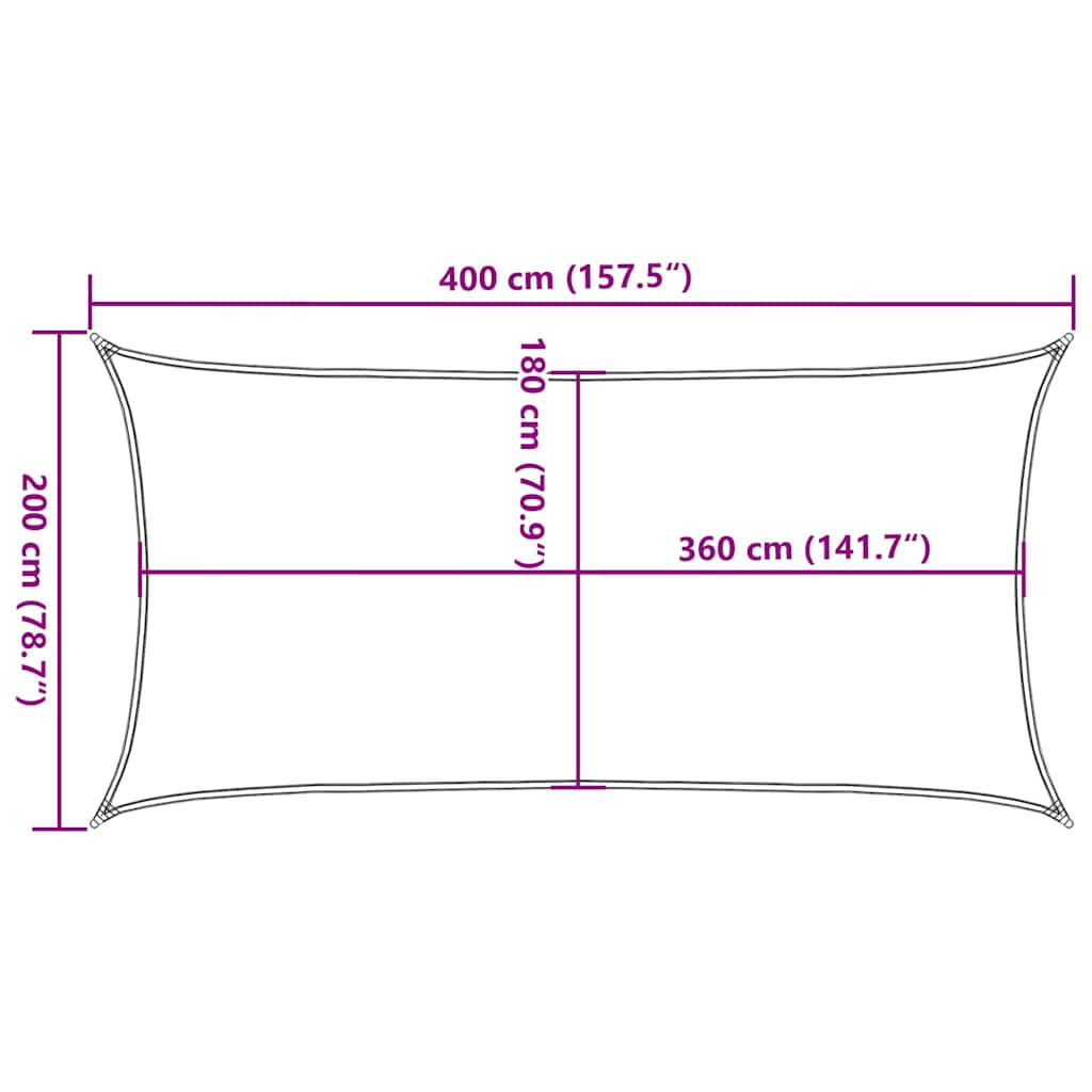 Vela Parasole 160 g/m² Terracotta 2x4 m in HDPE