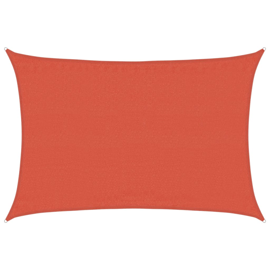 Vela Parasole 160 g/m² Rettangolare Terracotta 3,5x4,5 m HDPE