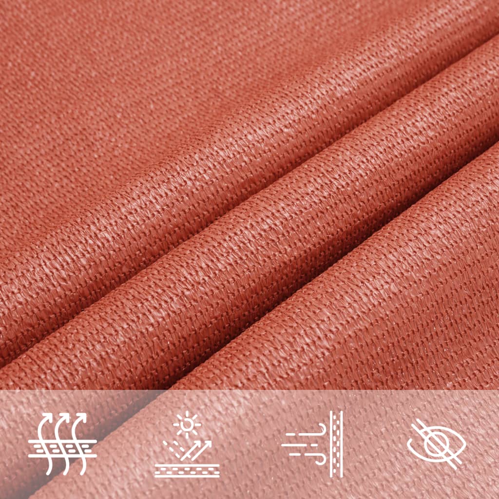Vela Parasole 160 g/m² Rettangolare Terracotta 3,5x4,5 m HDPE