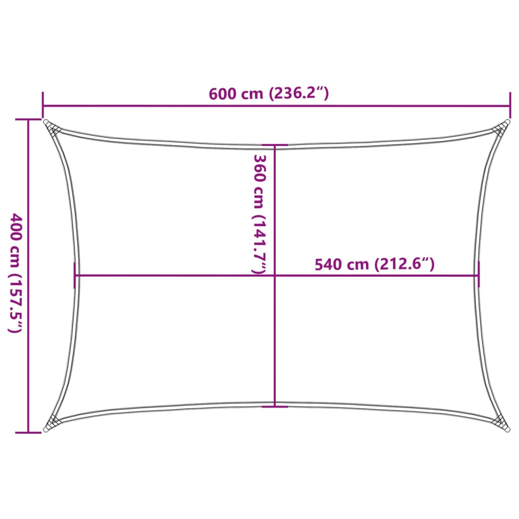 Vela Parasole 160 g/m² Terracotta 4x6 m in HDPE