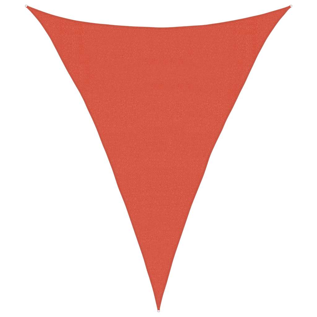 Vela Parasole 160 g/m² Triangolare Terracotta 3x4x4 m in HDPE