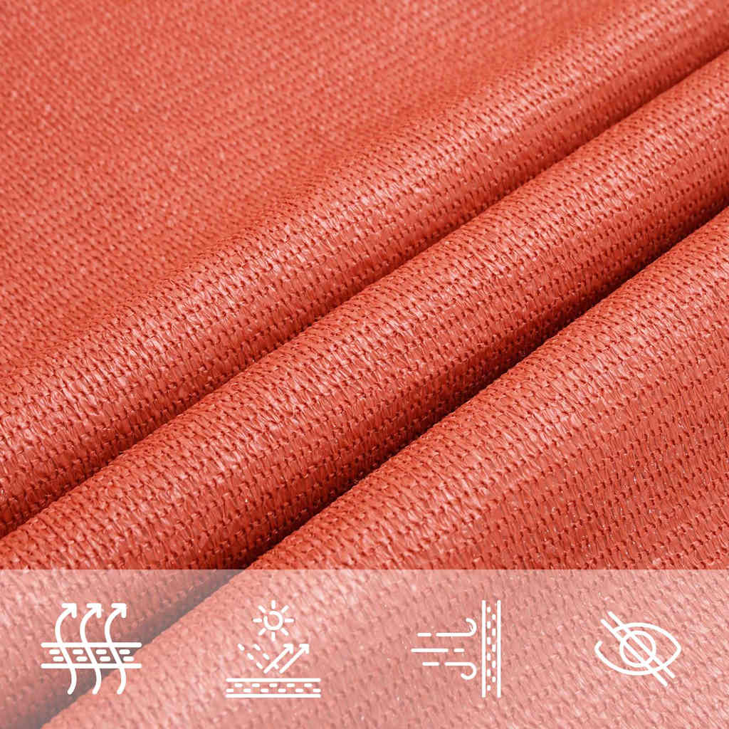 Vela Parasole 160 g/m² Terracotta 3x4x5 m in HDPE