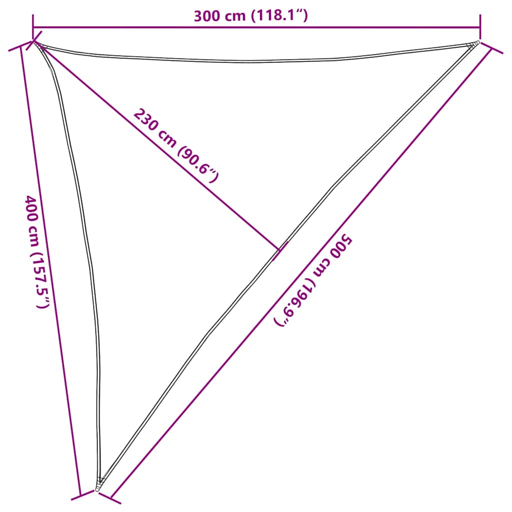 Vela Parasole 160 g/m² Terracotta 3x4x5 m in HDPE