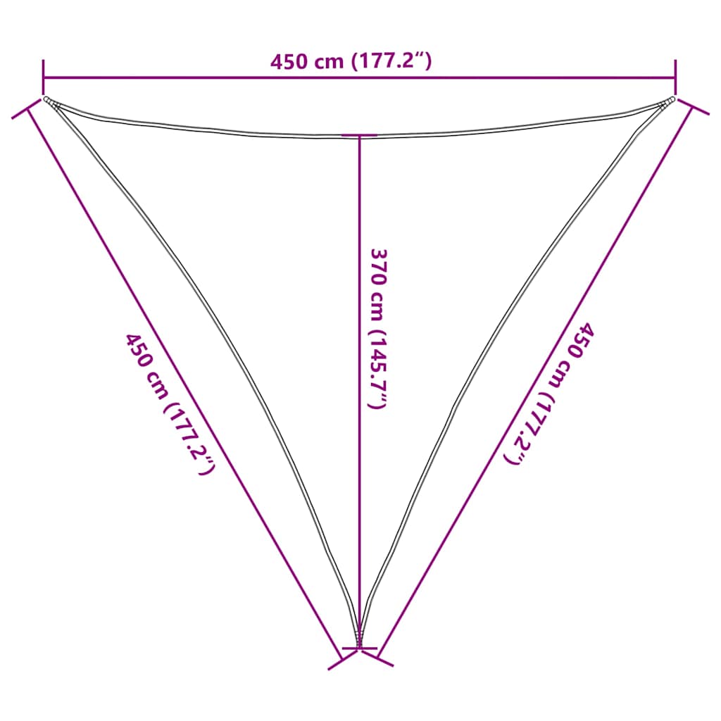 Vela Parasole 160 g/m² Terracotta 4,5x4,5x4,5 m in HDPE