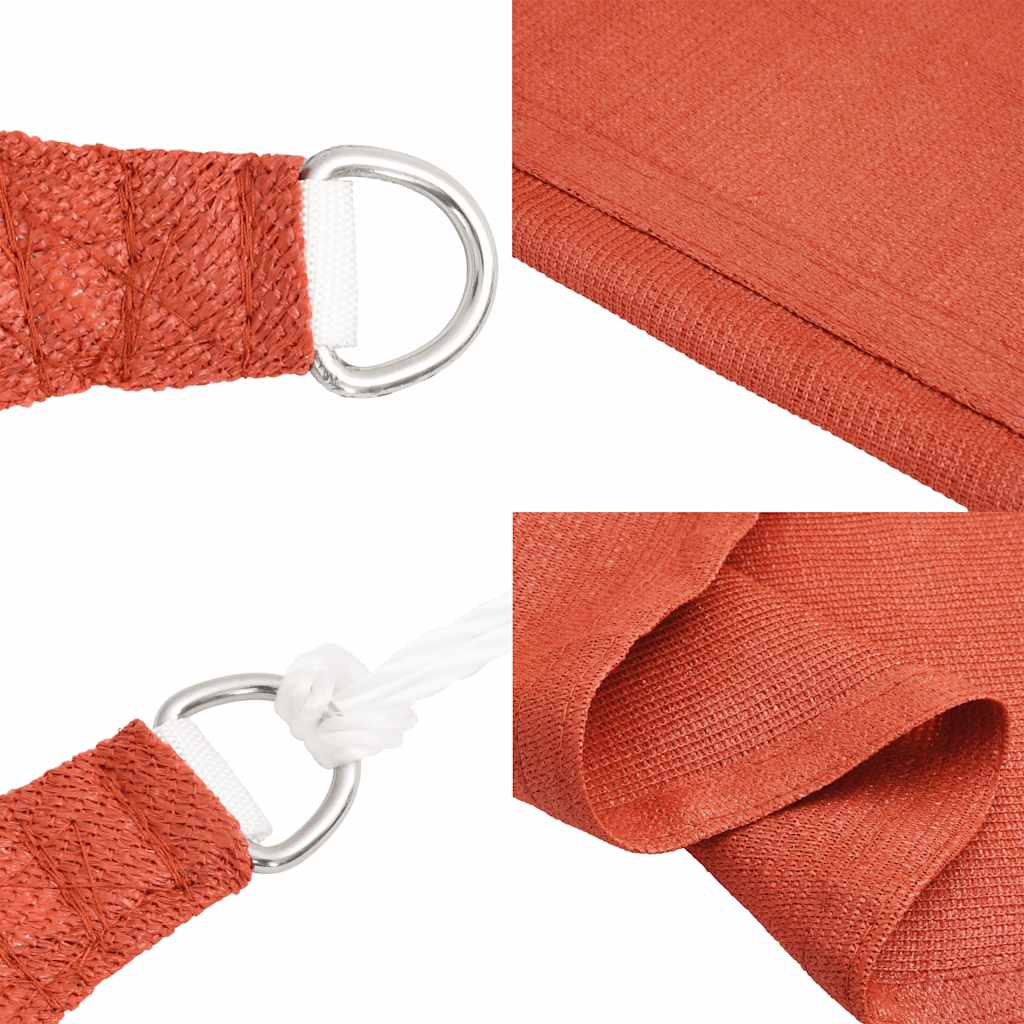 Vela Parasole 160 g/m² Triangolare Terracotta 5x5x5 m in HDPE