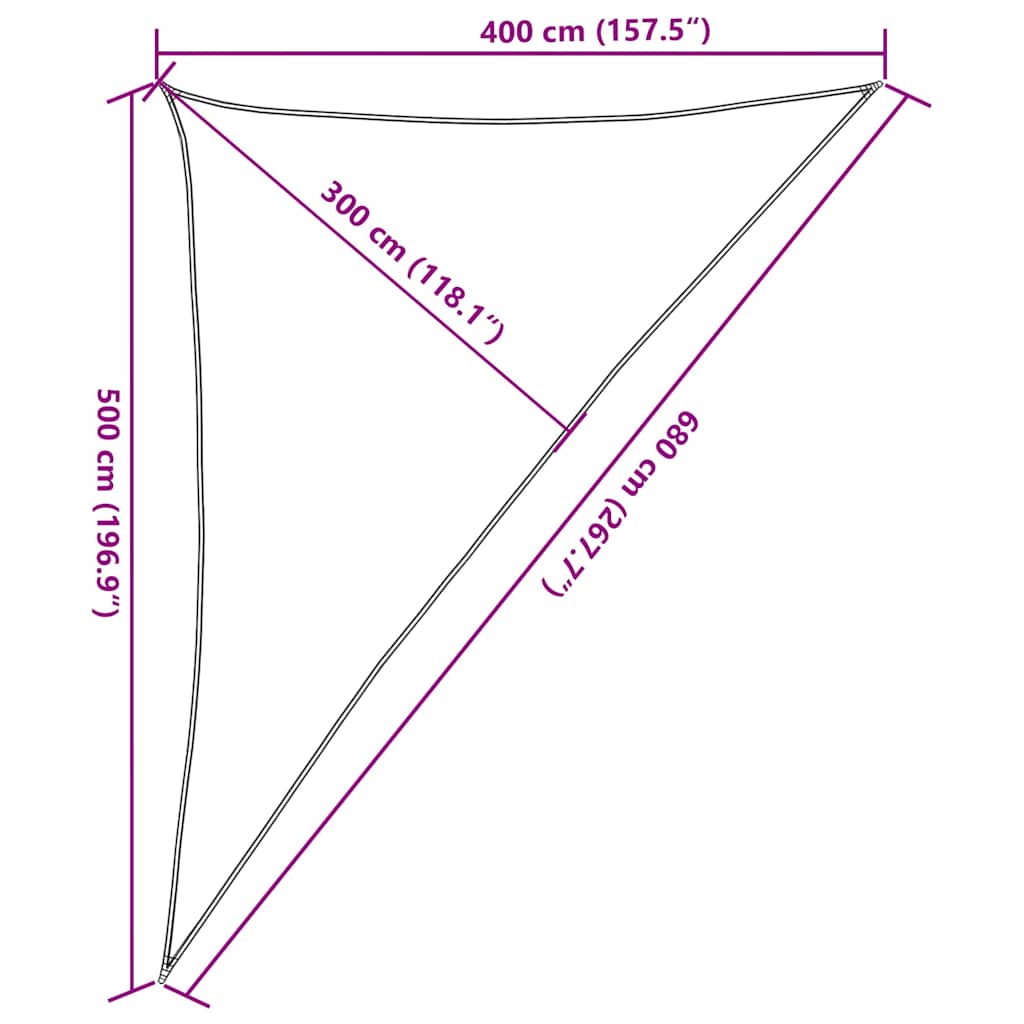 Vela Parasole 160 g/m² Terracotta 4x5x6,8 m in HDPE