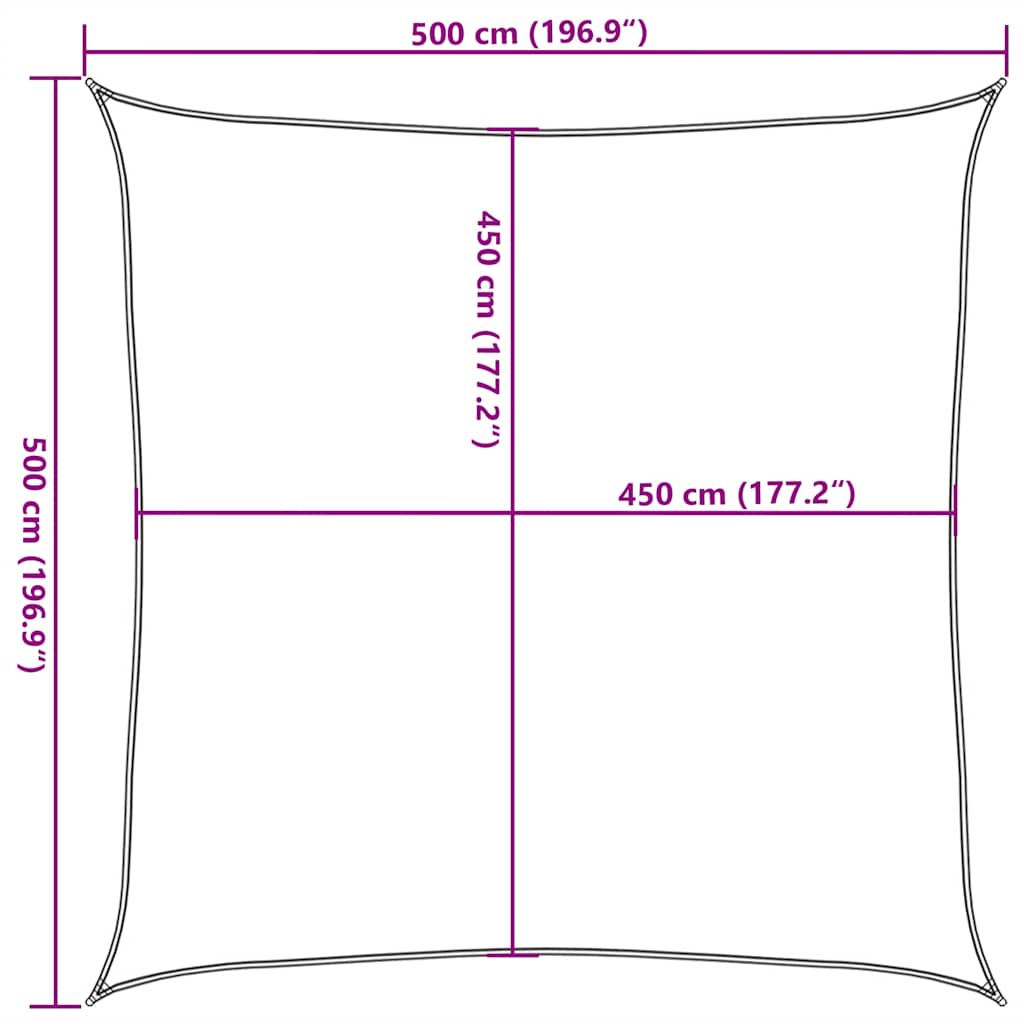 Vela Parasole 160 g/m² Talpa 5x5 m in HDPE