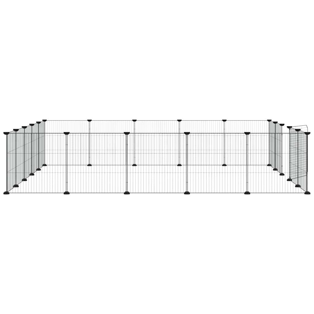 Gabbia per Animali 20 Pannelli con Porta Nera 35x35 cm Acciaio