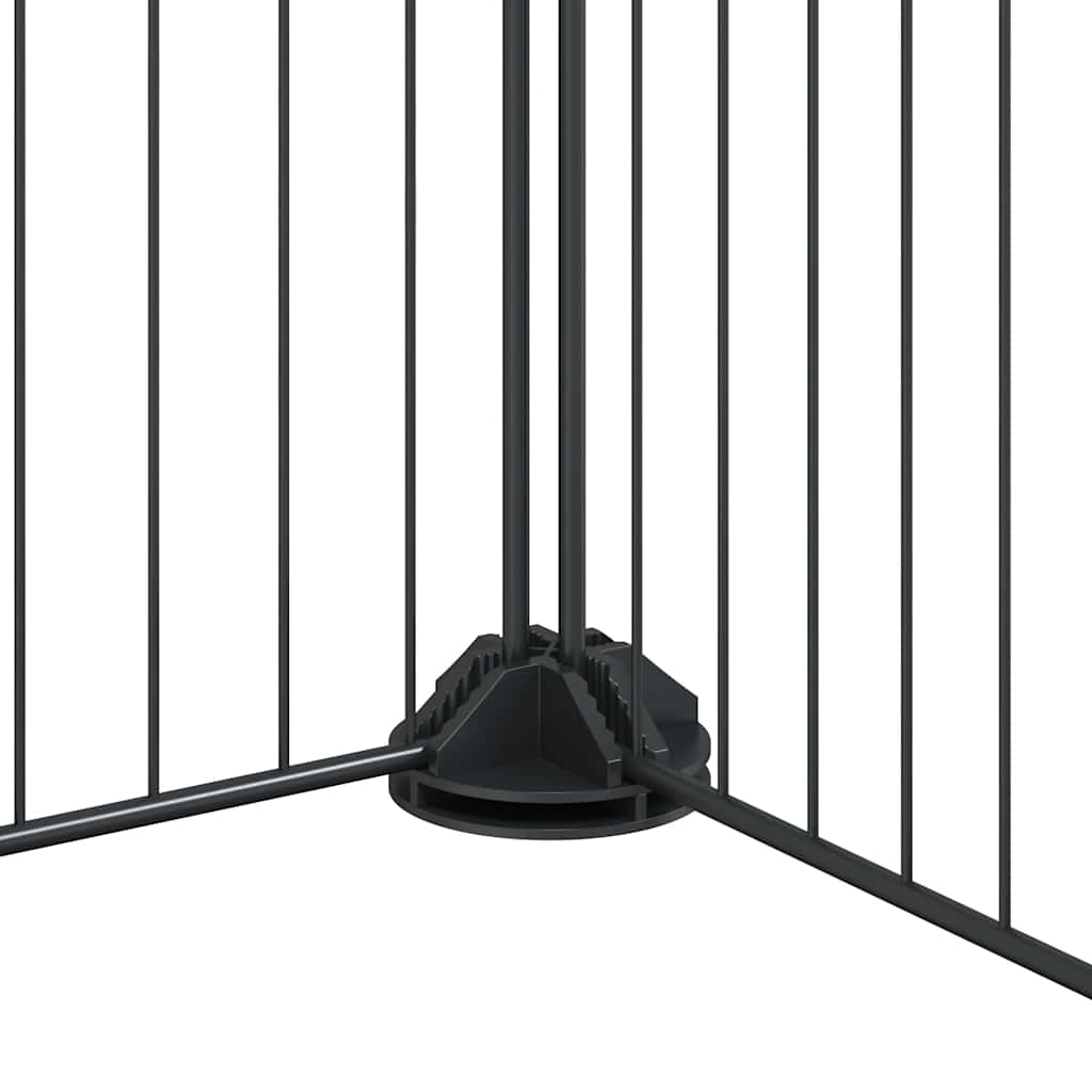 Gabbia per Animali 36 Pannelli con Porta Nera 315x315x35 cm Acciaio