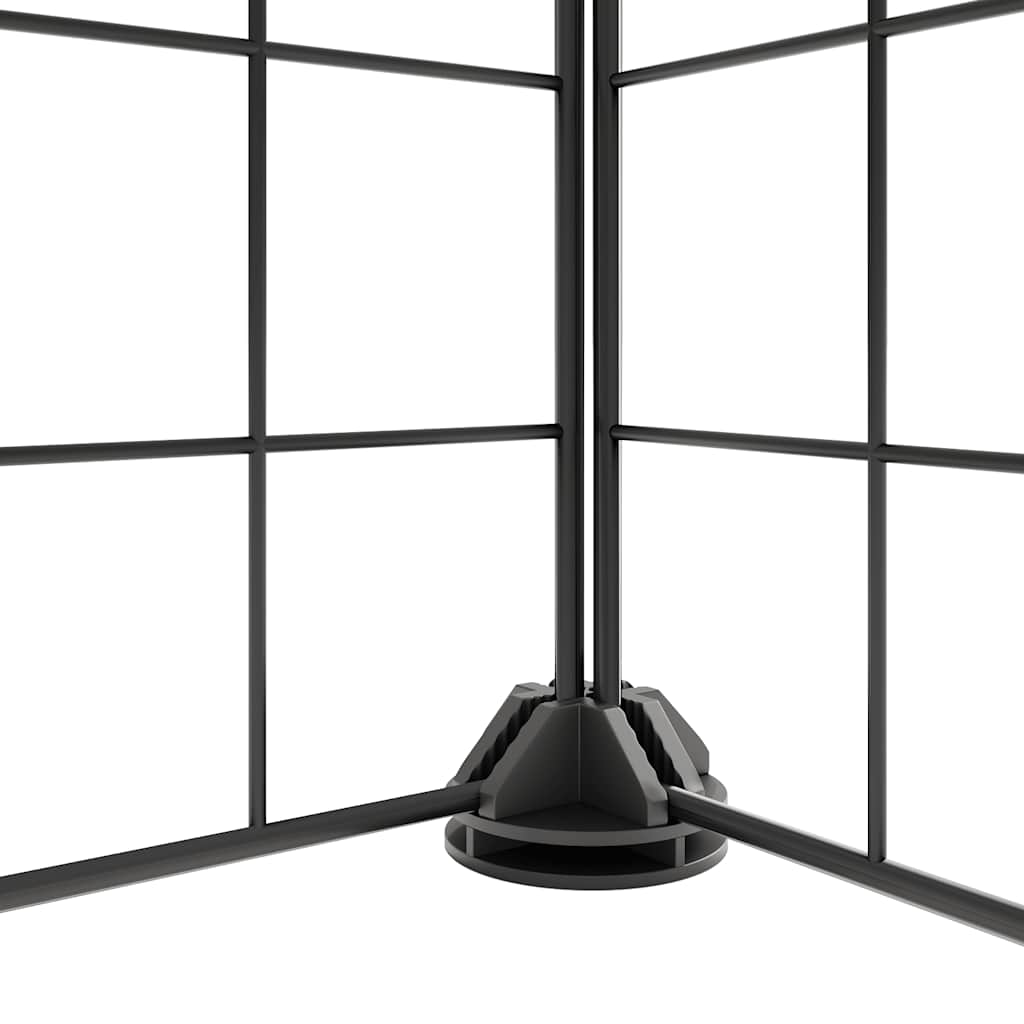 Gabbia per Animali 20 Pannelli con Porta Nera 105x70x70 cm Acciaio