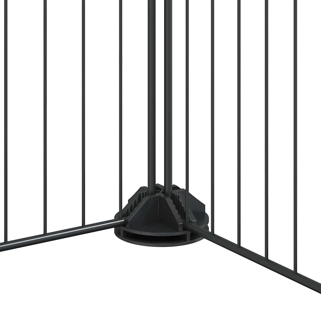 Gabbia per Animali Domestici 8 Pannelli Nero 70x35x35 cm Acciaio