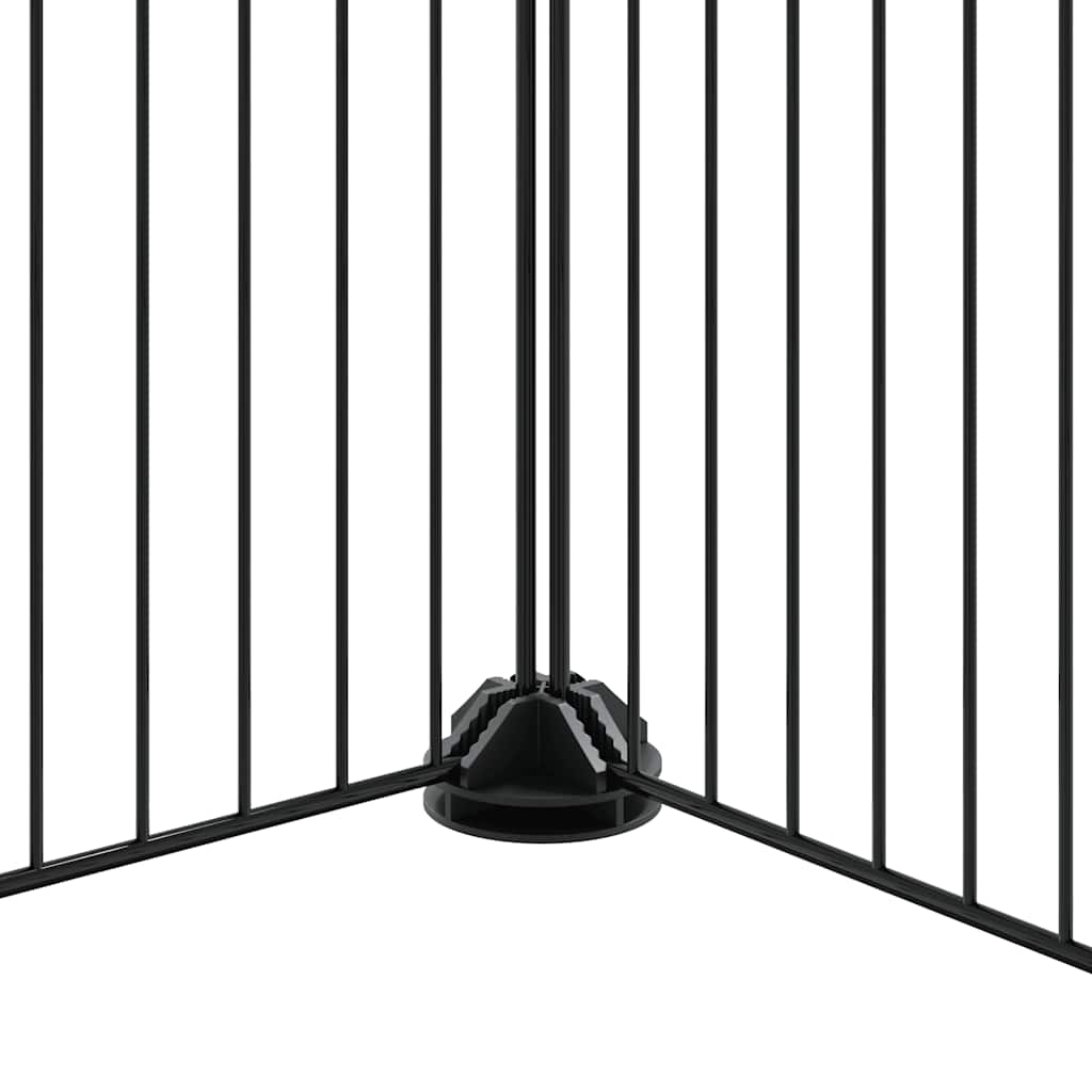 Gabbia per Animali 20 Pannelli con Porta Nera 105x70x70 cm Acciaio