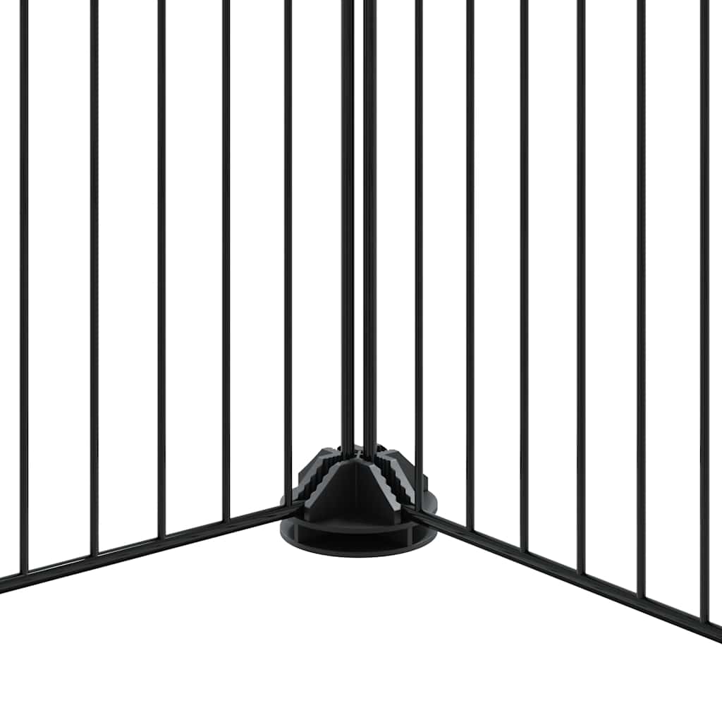 Gabbia per Animali 36 Pannelli con Porta Nera 175x105x70 cm Acciaio
