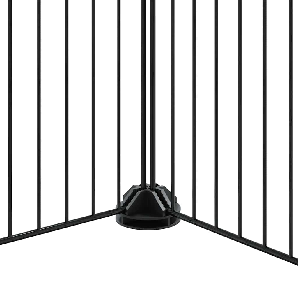 Gabbia per Animali 44 Pannelli con Porta Nera 175x105x70 cm Acciaio