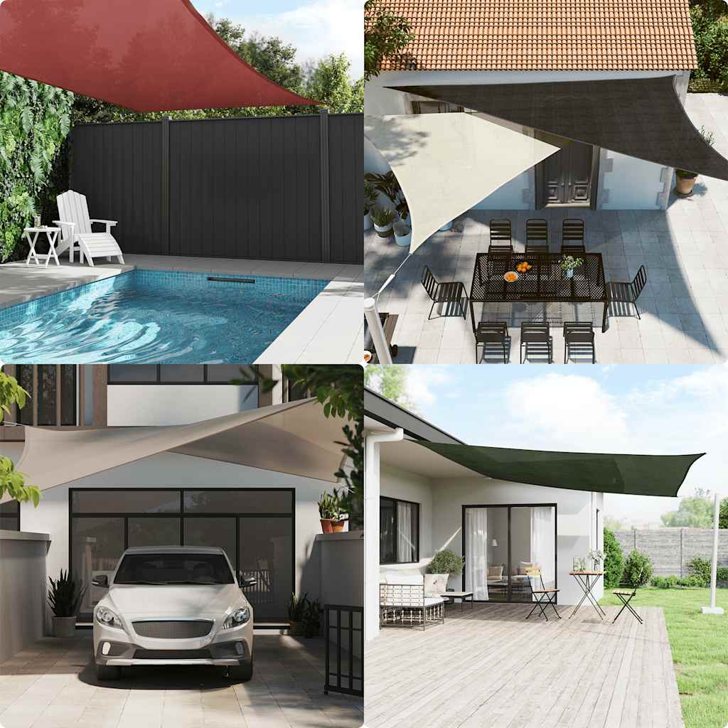 Vela Parasole 160 g/m² Grigio Talpa 3x3x3 m in HDPE