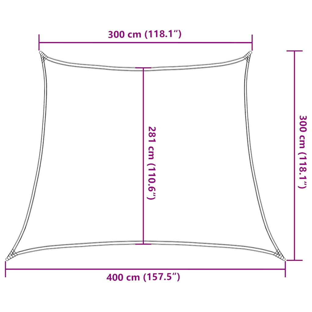 Vela Parasole 160 g/m² Grigio Talpa 3/4x3 m in HDPE