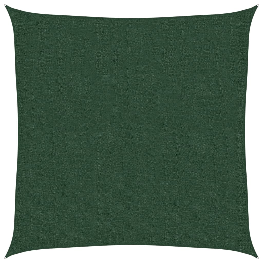 Vela Parasole 160 g/m² Verde Scuro 2,5x2,5 m in HDPE