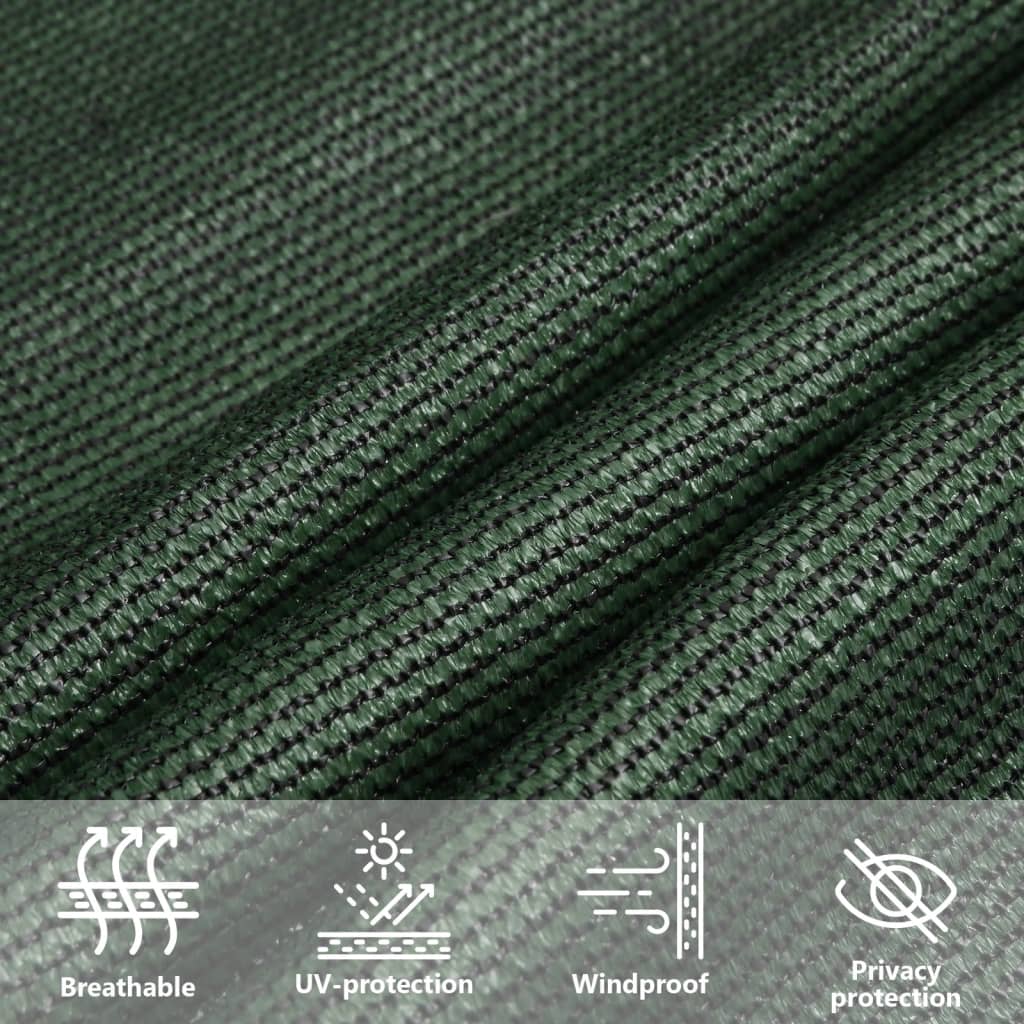 Vela Parasole 160 g/m² Verde Scuro 6x6 m in HDPE