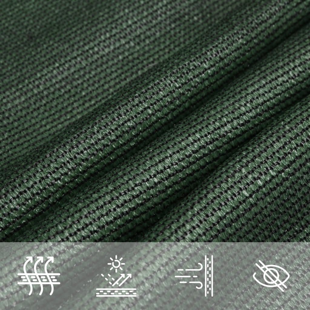 Vela Parasole 160 g/m² Verde Scuro 2x2,5 m in HDPE