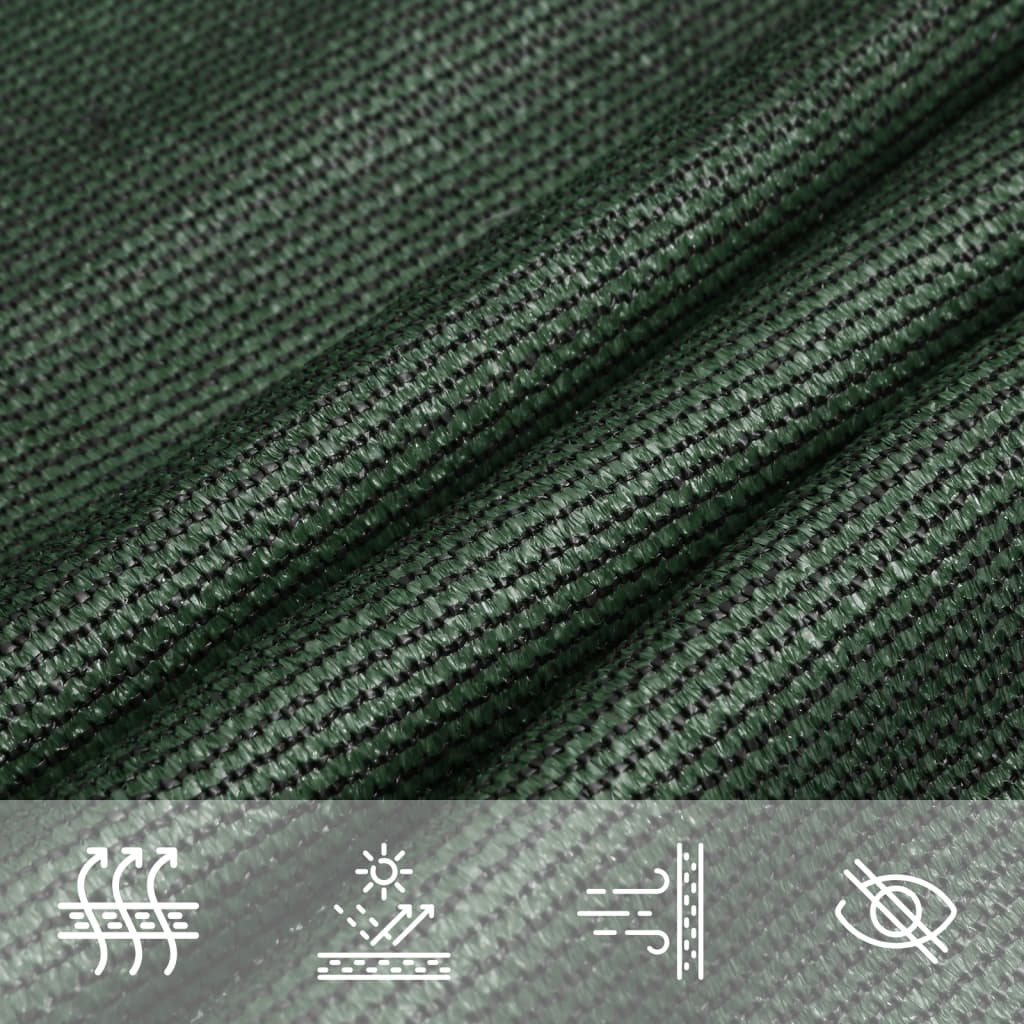 Vela Parasole 160 g/m² Verde Scuro 2x3,5 m in HDPE