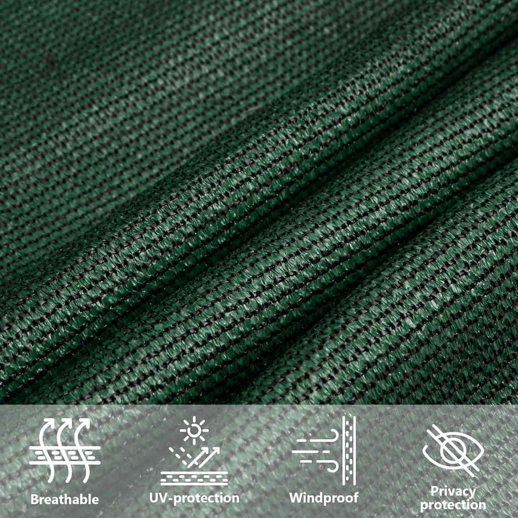Vela Parasole 160 g/m² Verde Scuro 3x4,5 m in HDPE