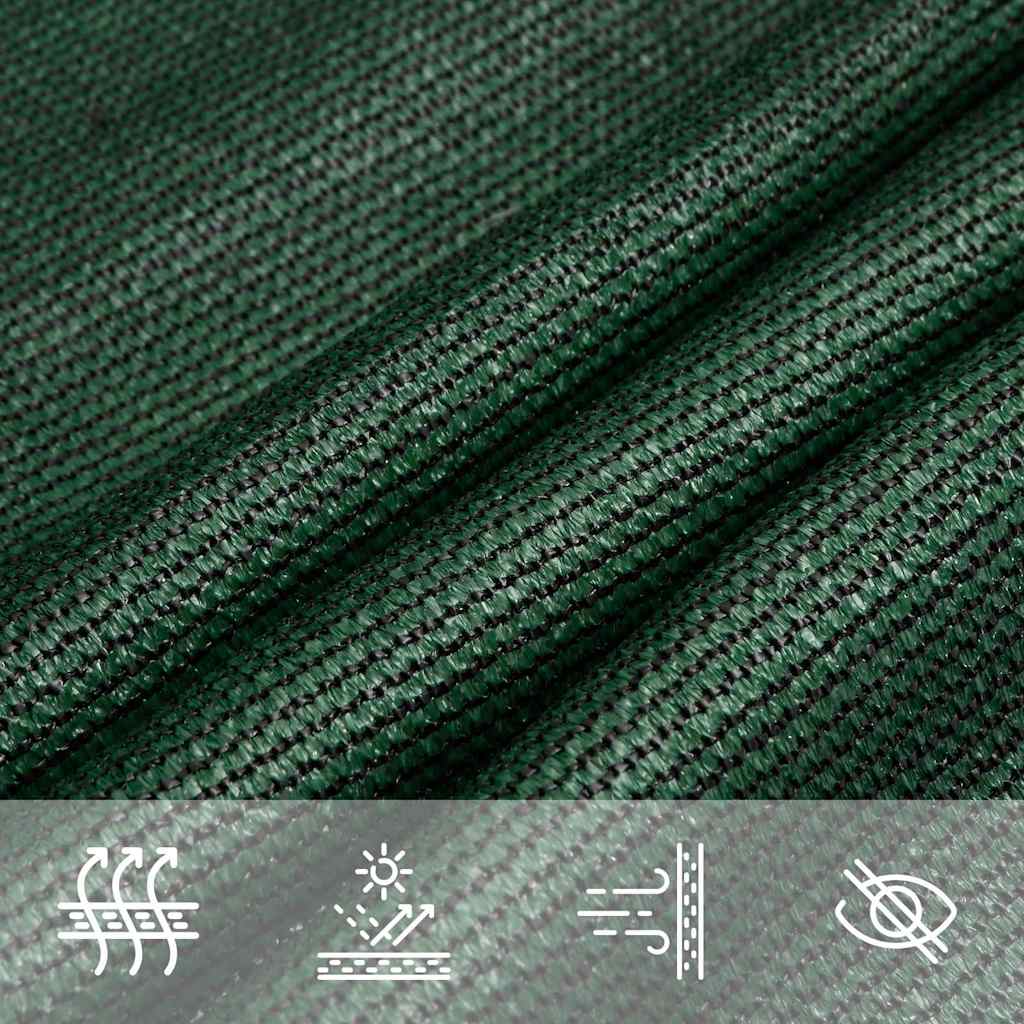 Vela Parasole 160 g/m² Verde Scuro 3x4,5 m in HDPE