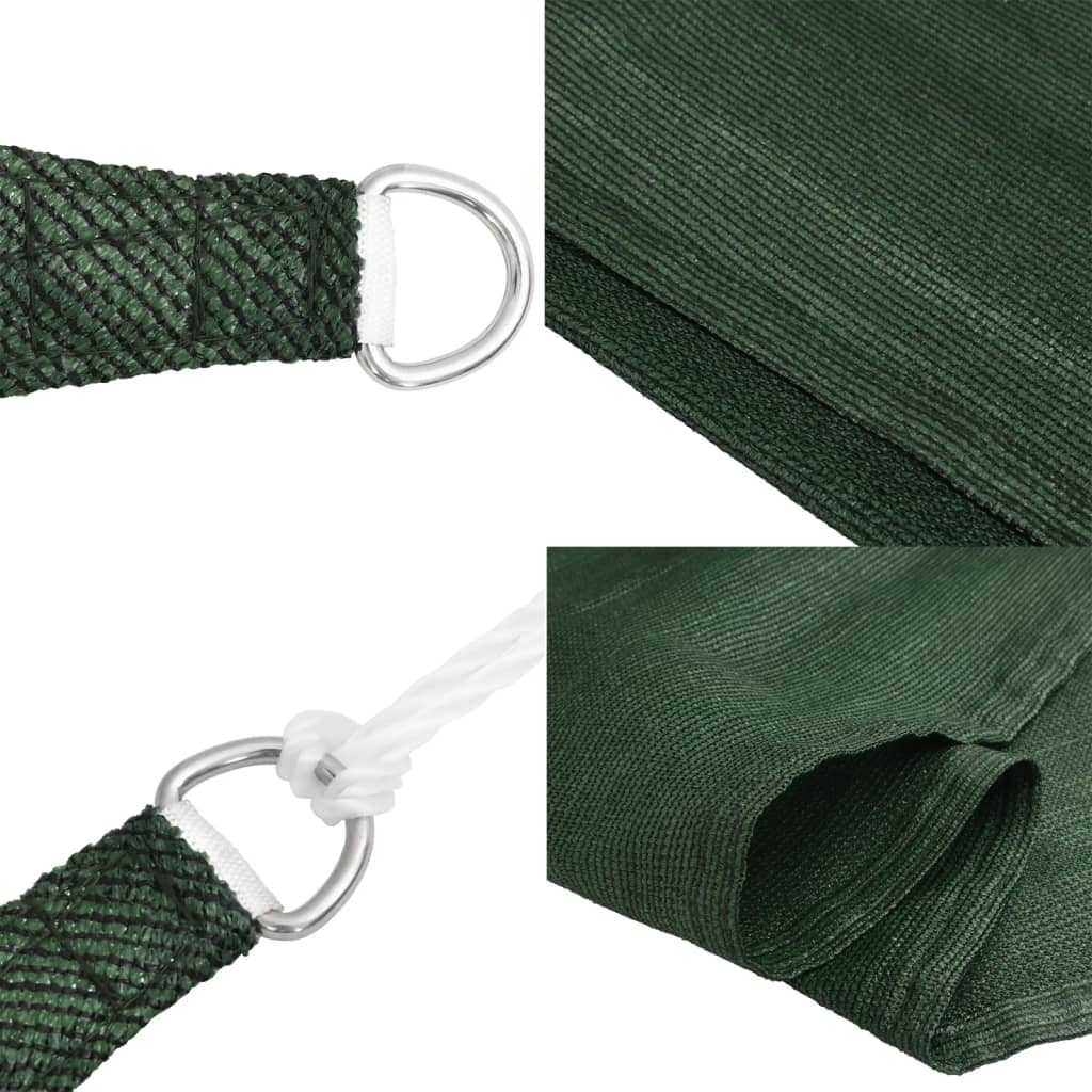 Vela Parasole 160 g/m² Verde Scuro 2,5x2,5x3,5 m in HDPE